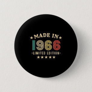 1966 60th Birthday,funny Retro 2026 Gift Him,dad,f 6 Cm Round Badge