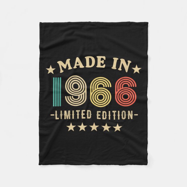 1966 60th Birthday,funny Retro 2026 Gift Him,dad,f Fleece Blanket (Front)