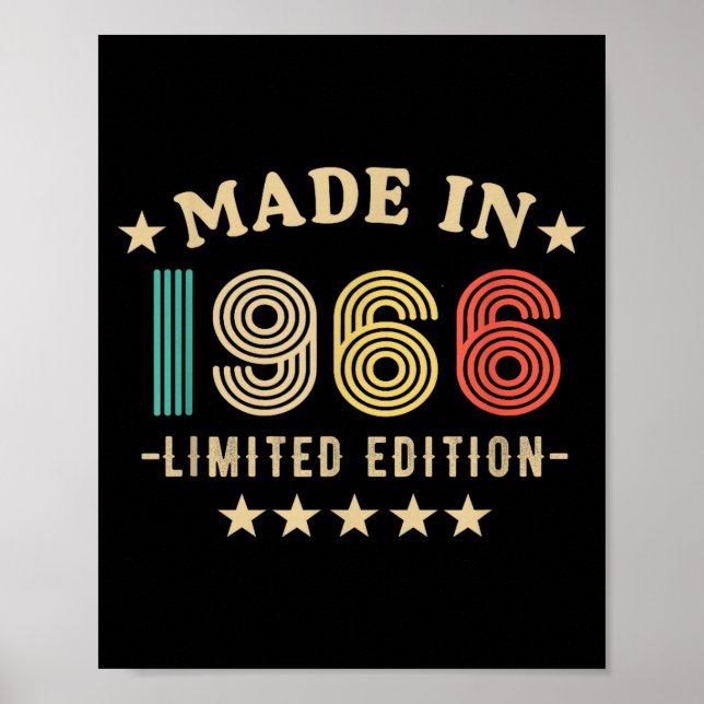 1966 60th Birthday,funny Retro 2026 Gift Him,dad,f Poster (Front)