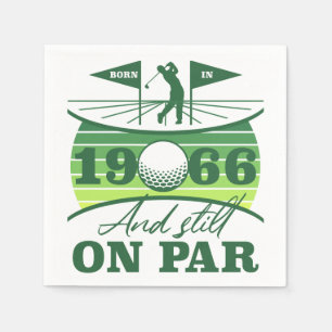 1966 60th Birthday Golf Lovers Napkin