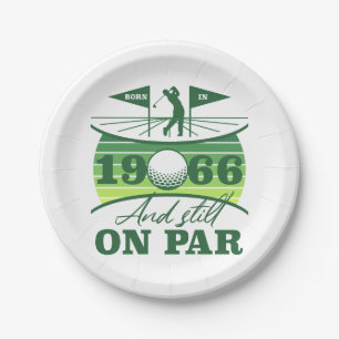 1966 60th Birthday Golf Lovers Paper Plate
