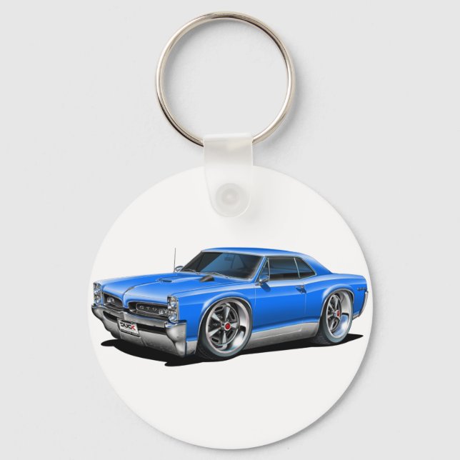 1966/67 GTO Blue Car Key Ring (Front)