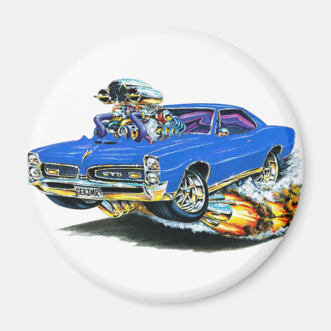 1966-67 GTO Blue Car Magnet (Front)