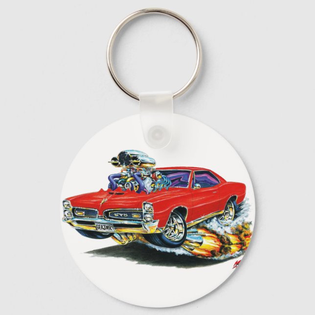 1966-67 GTO Red Car Key Ring (Front)