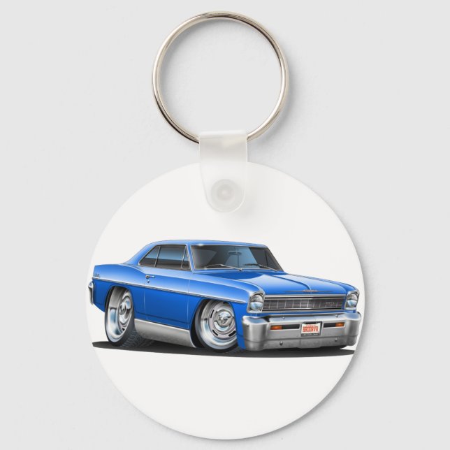 1966-67 Nova Blue Car Key Ring (Front)