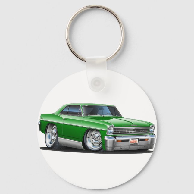 1966-67 Nova Green Car Key Ring (Front)