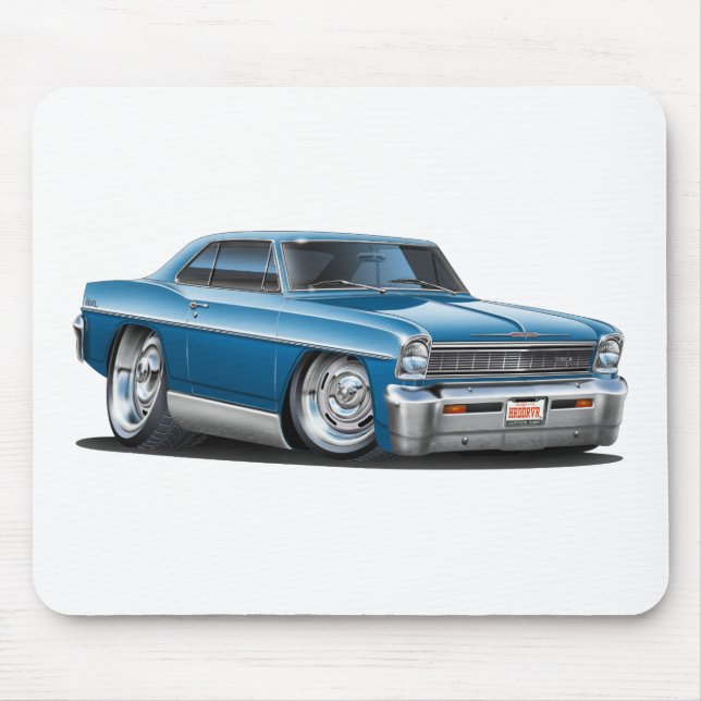 1966-67 Nova Teal Car Mouse Pad (Front)