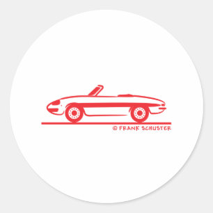 1966 Alfa Romeo Duetto Spider Veloce Classic Round Sticker