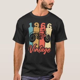 1966 Birth Year Vintage Retro Motorcycle Birthday  T-Shirt