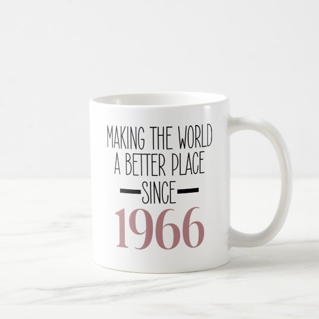 1966 Birthday 60 60th Years Old Gifts Women Mum Coffee Mug (Right)