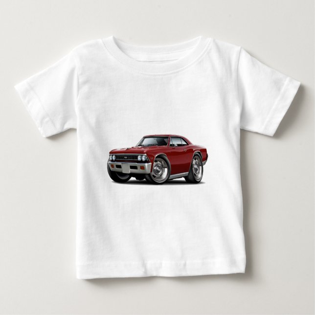 1966 Chevelle Maroon Car Baby T-Shirt (Front)