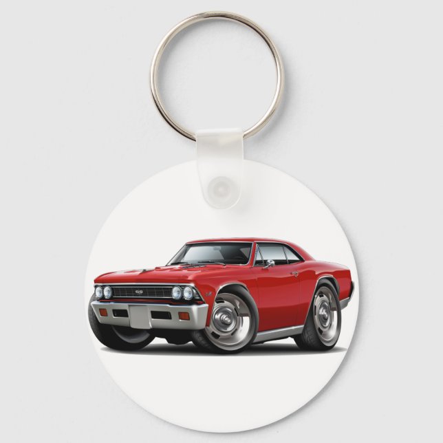 1966 Chevelle Red Car Key Ring (Front)