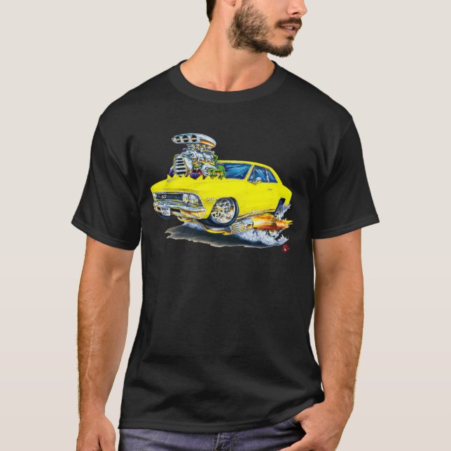 1966 Chevelle Yellow Car T-Shirt (Front)