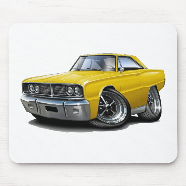 1966 Coronet Yellow Car Mouse Pad (Front)