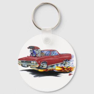 1966 El Camino Maroon Truck Key Ring