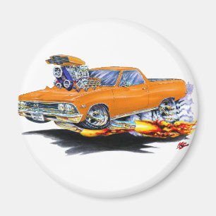 1966 El Camino Orange Truck Magnet