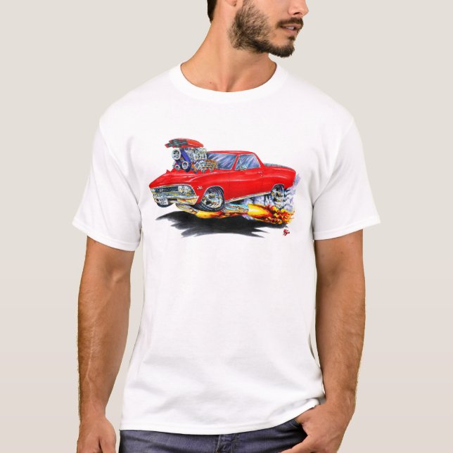 1966 El Camino Red Truck T-Shirt (Front)