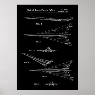 1966 NASA Aeroplane Patent Poster