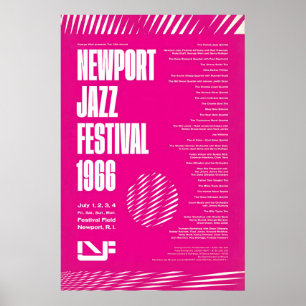 1966 Newport Jazz Festival jazz poster - Rhode