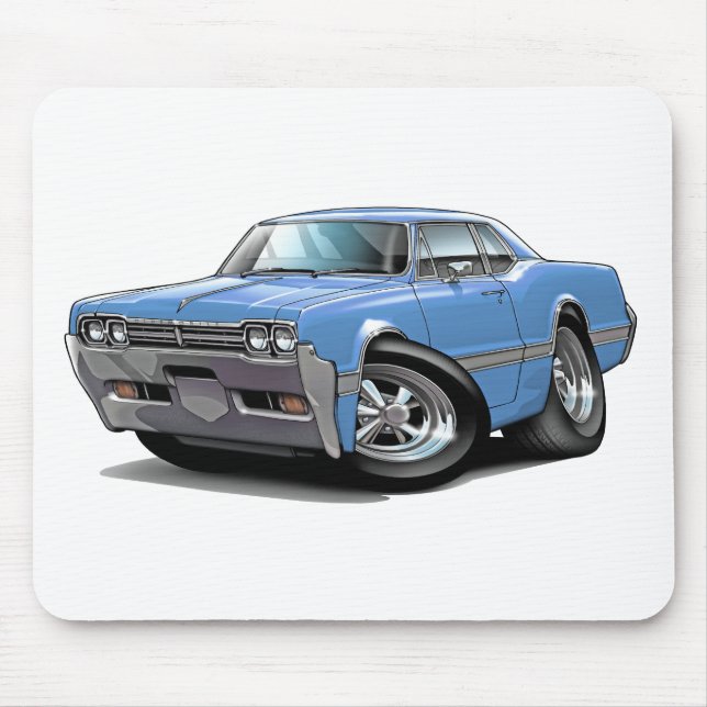 1966 Olds Cutlass Lt Blue Car Mouse Pad (Front)