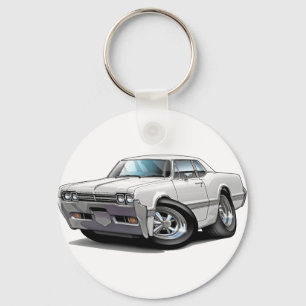 1966 Olds Cutlass White Car Key Ring