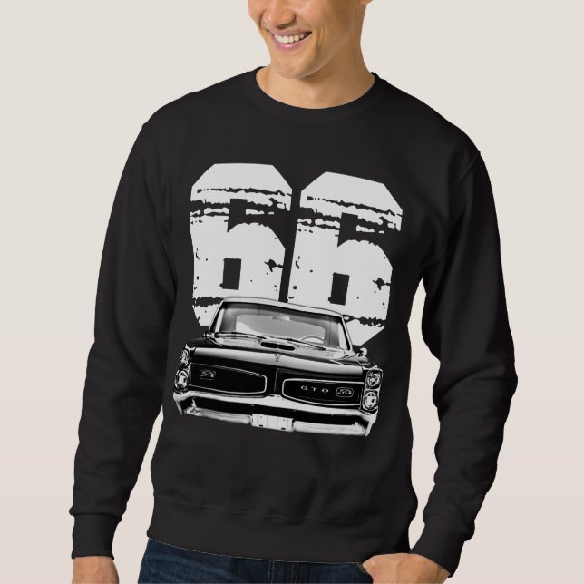 1966 Pontiac GTO Front View Silhouette with Year T Sweatshirt (Front)