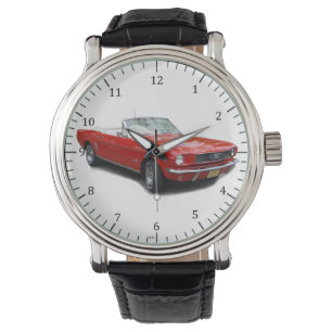 1966 red convertible classic car watch