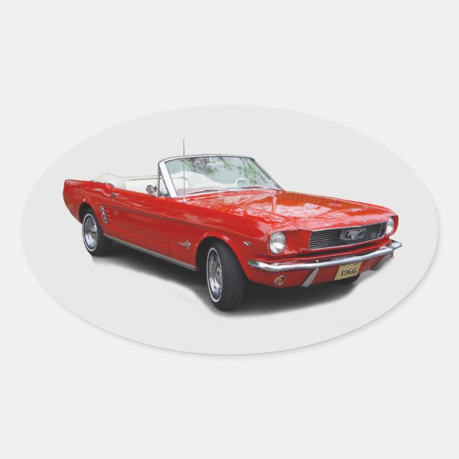 1966 Red Convertible sticker (Front)