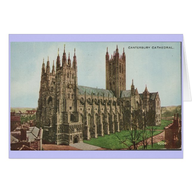1966 Vintage Postcard Canterbury Cathedral (Front Horizontal)