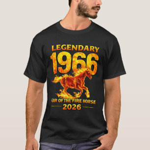 1966 Year Fire Horse 60th Artwork T-Shirt