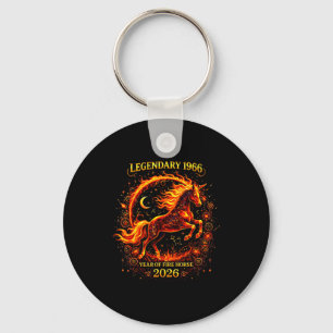 1966 Year Fire Horse 60th Key Ring