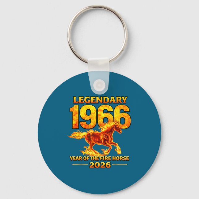 1966 Year Fire Horse 60th Key Ring (Front)