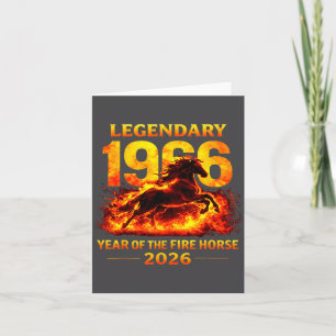 1966 Year Of The Fire Horse 60th Birthday Chinese  Card