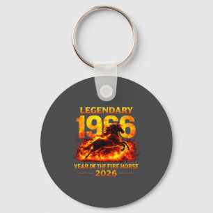 1966 Year Of The Fire Horse 60th Birthday Chinese Key Ring