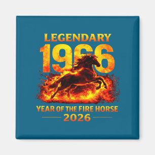 1966 Year Of The Fire Horse 60th Birthday Chinese Magnet
