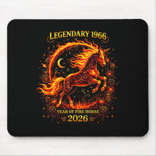 1966 Year of The Fire Horse 60th Birthday Chinese Mouse Pad