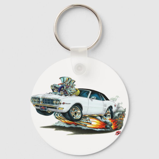 1967-68 Firebird White-Black Top Key Ring (Front)