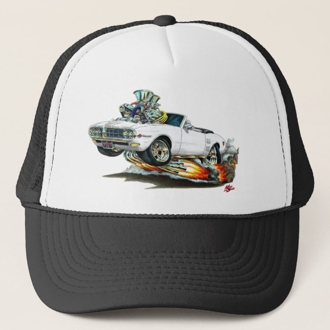 1967-68 Firebird White Convertible Trucker Hat (Front)