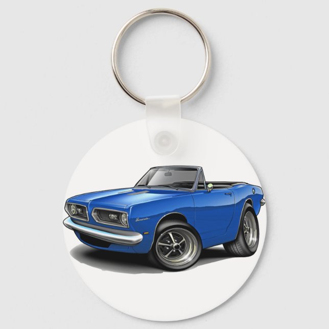 1967-69 Barracuda Blue Convertible Key Ring (Front)