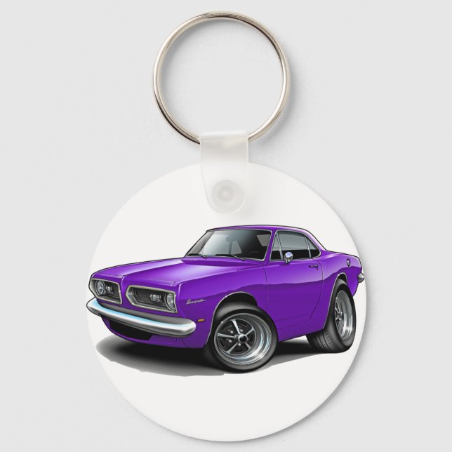 1967-69 Barracuda Purple Coupe Key Ring (Front)