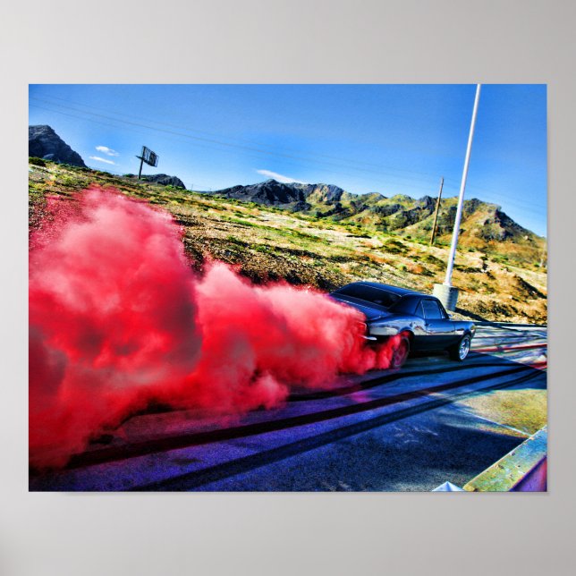 1967 Camaro Burnout Poster (Front)