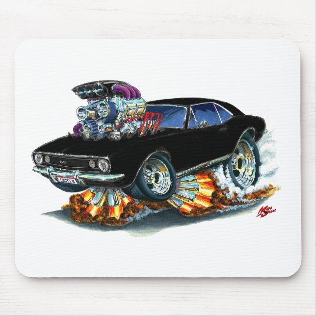 1967 Camaro SS Black Car Mouse Pad (Front)