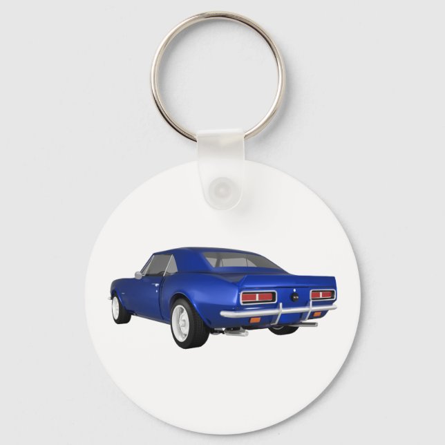 1967 Camaro SS: Blue Finish: 3D Model: Key Ring (Front)