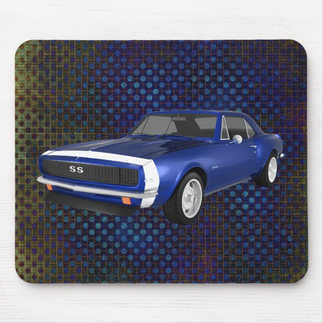 1967 Camaro SS: Blue Finish: Mousepad (Front)