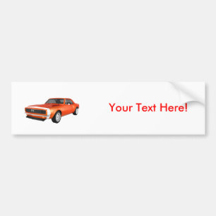 1967 Camaro SS: Orange Finish: 3D Model: Bumper Sticker