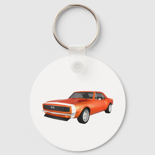 1967 Camaro SS: Orange Finish: 3D Model: Key Ring (Front)