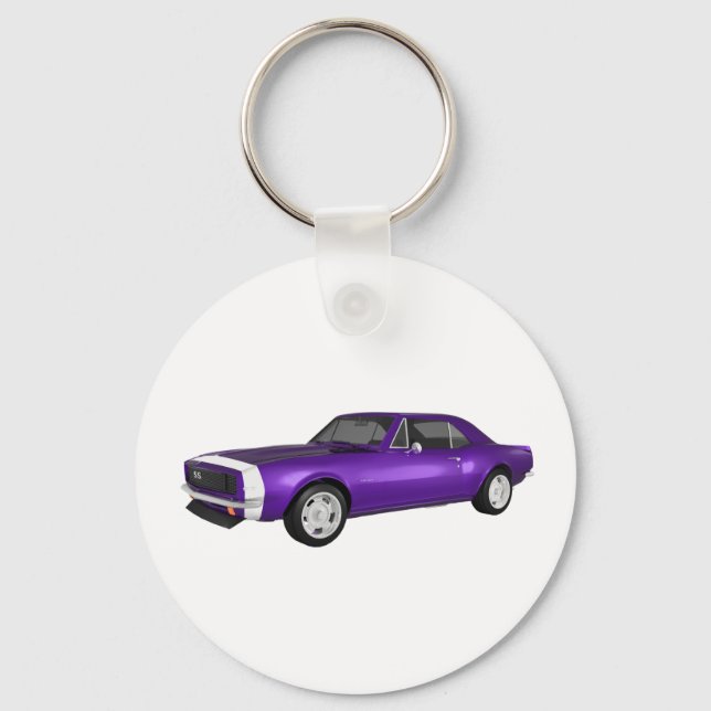 1967 Camaro SS: Purple Finish: 3D Model: Key Ring (Front)