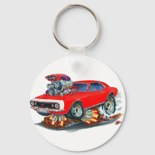 1967 Camaro SS Red-White Car Key Ring