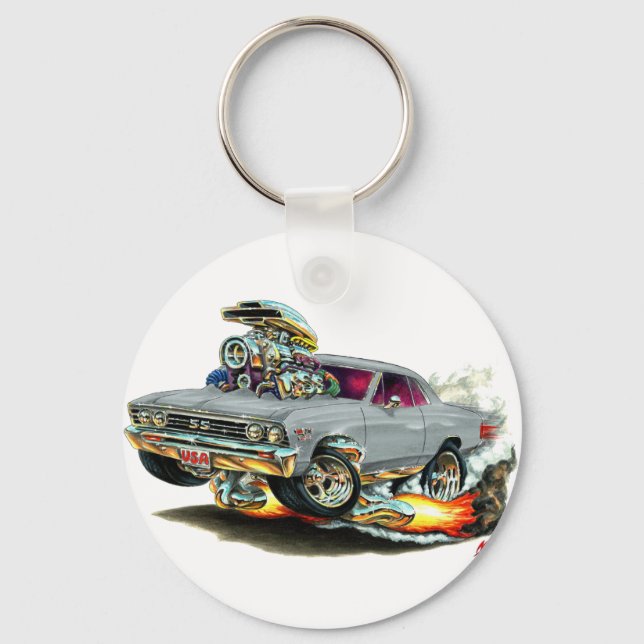 1967 Chevelle Grey Car Key Ring (Front)
