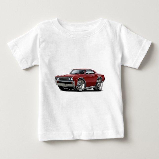 1967 Chevelle Maroon Car Baby T-Shirt (Front)